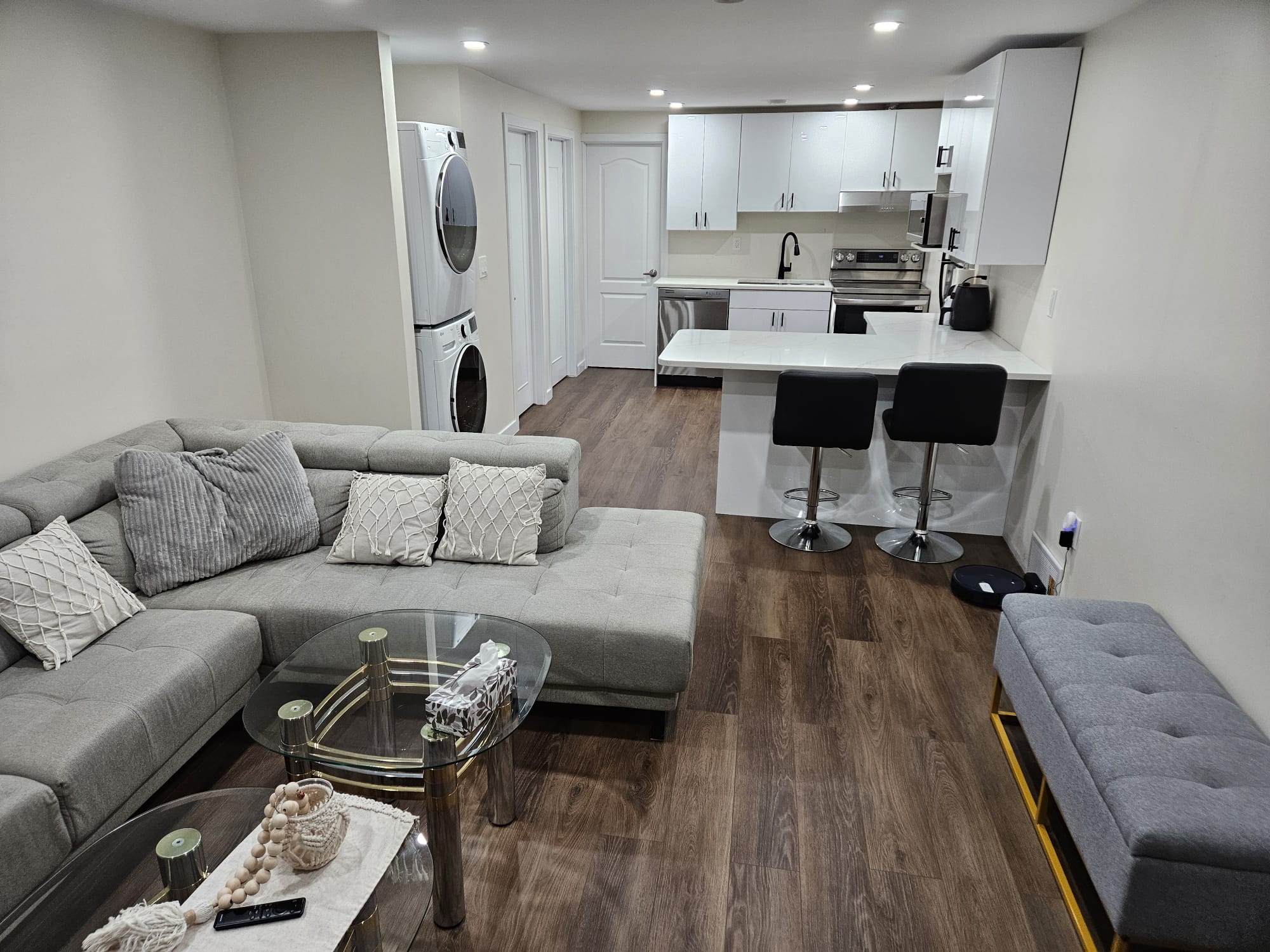 Basement Living Room & Kitchenette