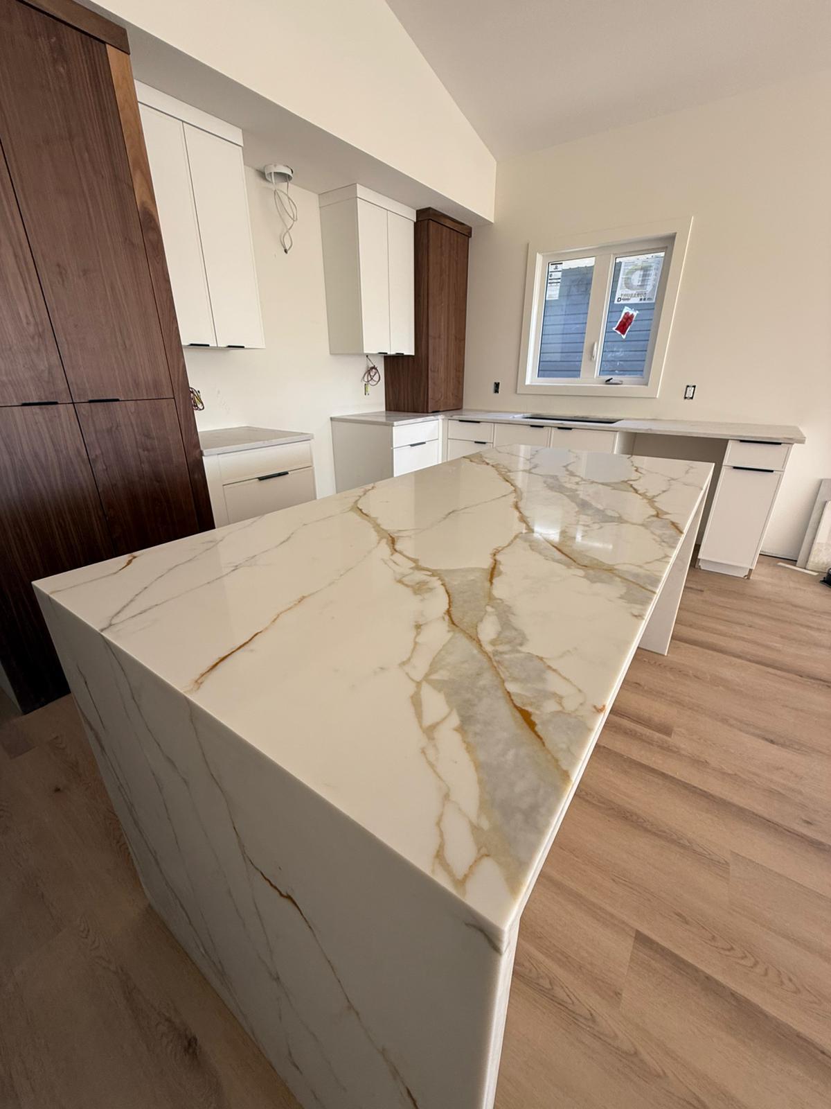 Gold-Veined Marble Island
