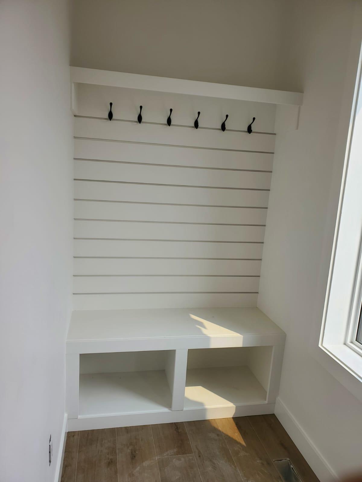 Mudroom Bench & Shiplap