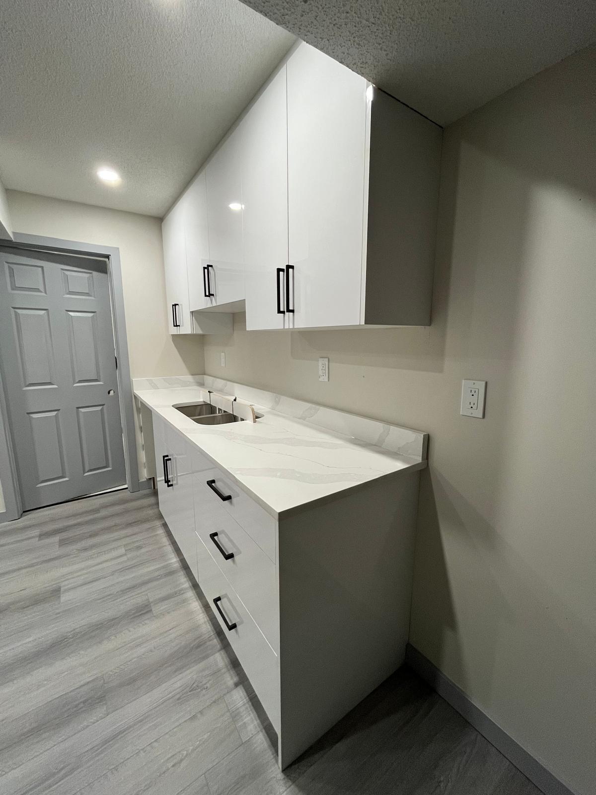 White Kitchen Angled View